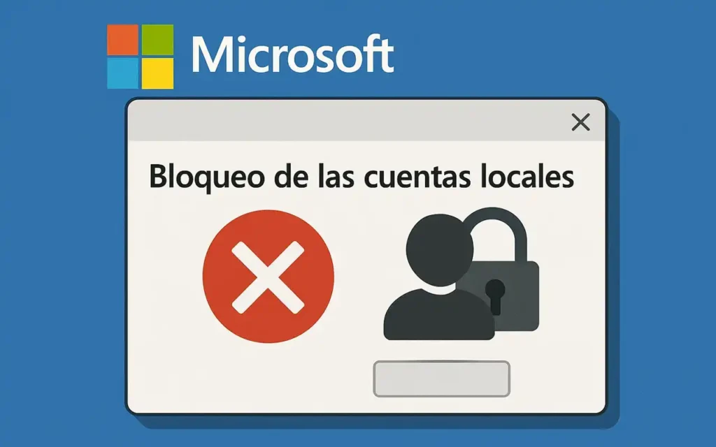 Windows 11 25H2 bloqueo de cuentas locales