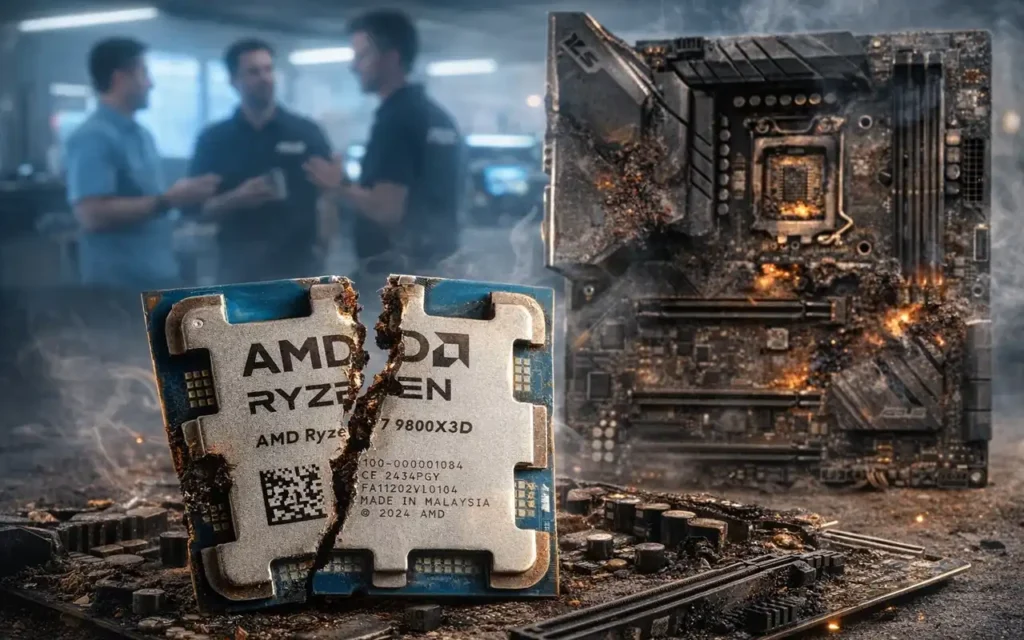Ryzen 9800X3D ASUS fallo
